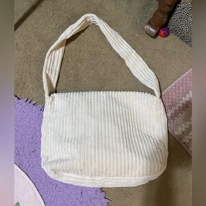 CREAM FLEECE LARGE BAG